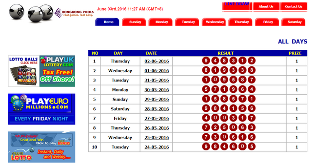 Macau Pools Live Draw